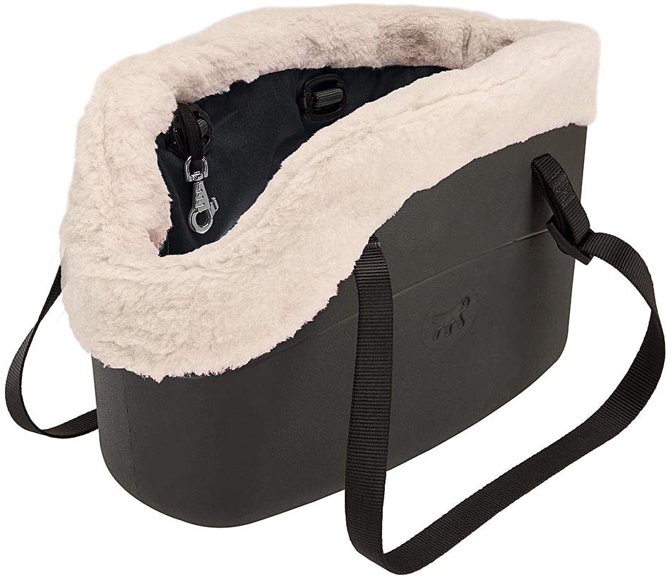  Ferplast Bolso para Perros with-ME Winter, EVA, Suave plástico de Goma con Revestimiento de ecopiel, Asas Regulables, Correa de Seguridad incluida, 21,5 x 43,5 x h 27 cm Negro 