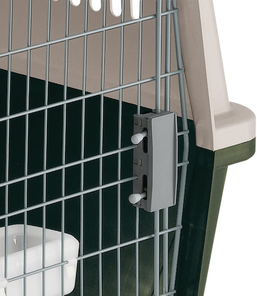  Ferplast Transportín para Perros Grandes Atlas 60 Classic, con comedero Incluido, Puerta de Acero plastificado, Cierre de Seguridad, Rejillas de ventilación, 61 x 91 x h 66,5 cm Verde 