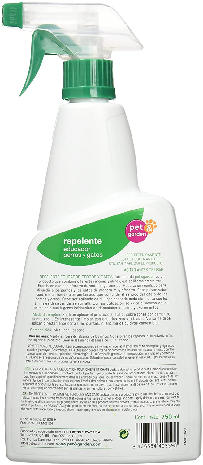  Flower 40559 40559-Repelente Perros y Gatos, 750 ml, No Aplica, 13x5x27.5 cm 