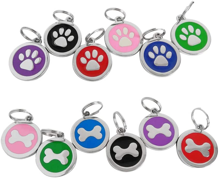  Fogun - Placa identificativa para Perro o Gato, con número de teléfono y Collar para Mascotas 