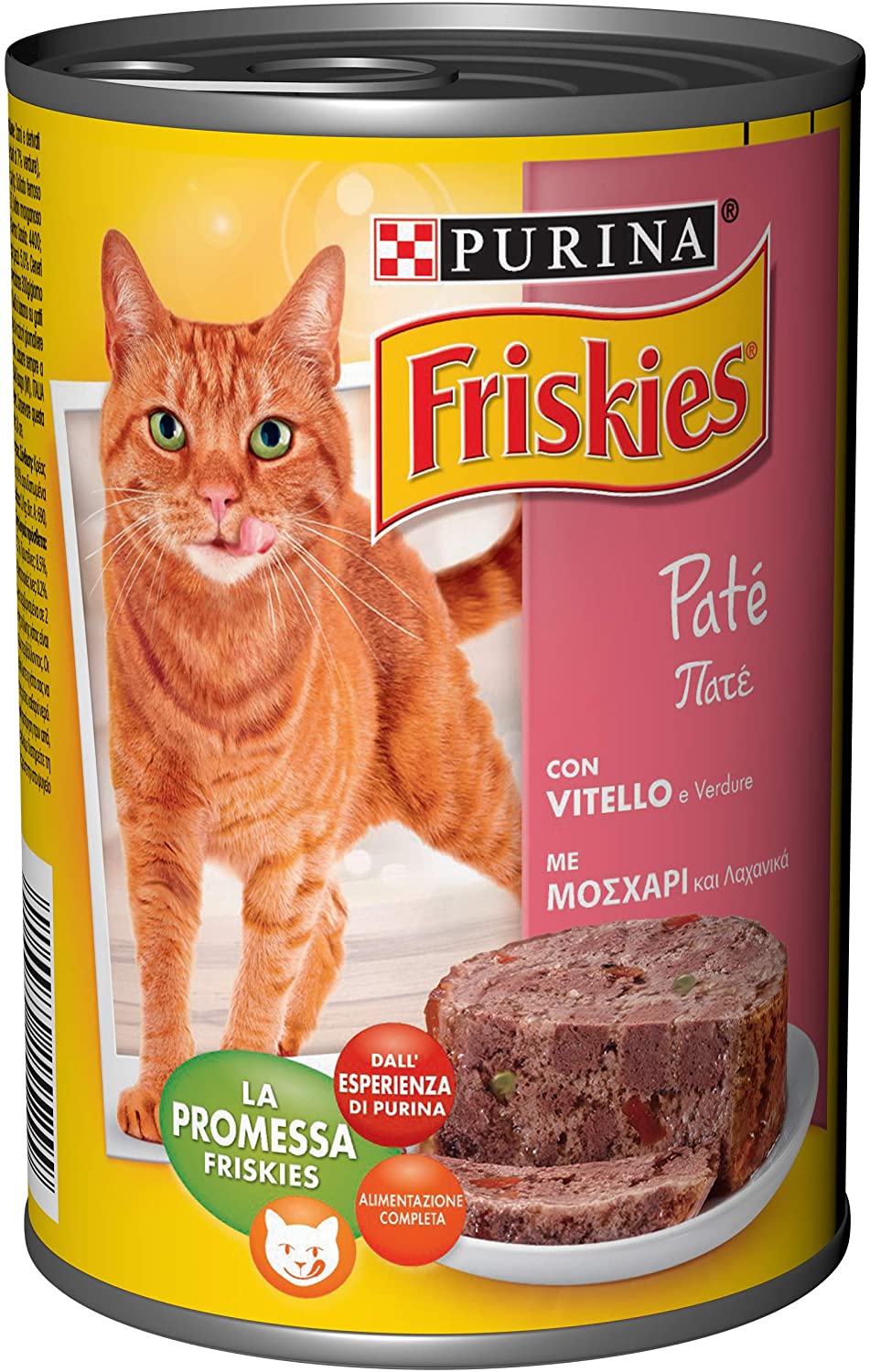  Friskies fuagrás para el Gato, con Ternero y Verduras, 400 g – Paquete de 24 Piezas 