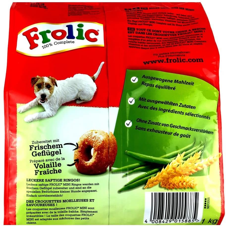  Frolic Pienso para Perros Pequeños Sabor Aves - 1kg 