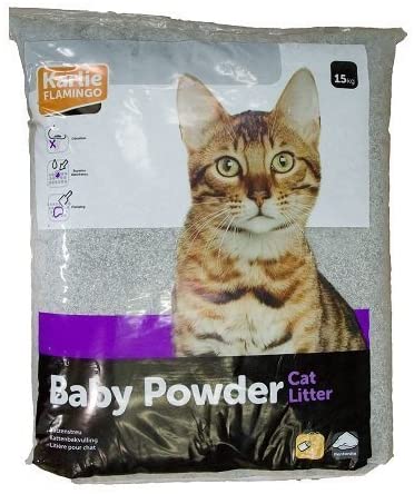  Gato dispersa Flamingo con aroma Baby polvo Pack de ahorro 2 x 15 kg 