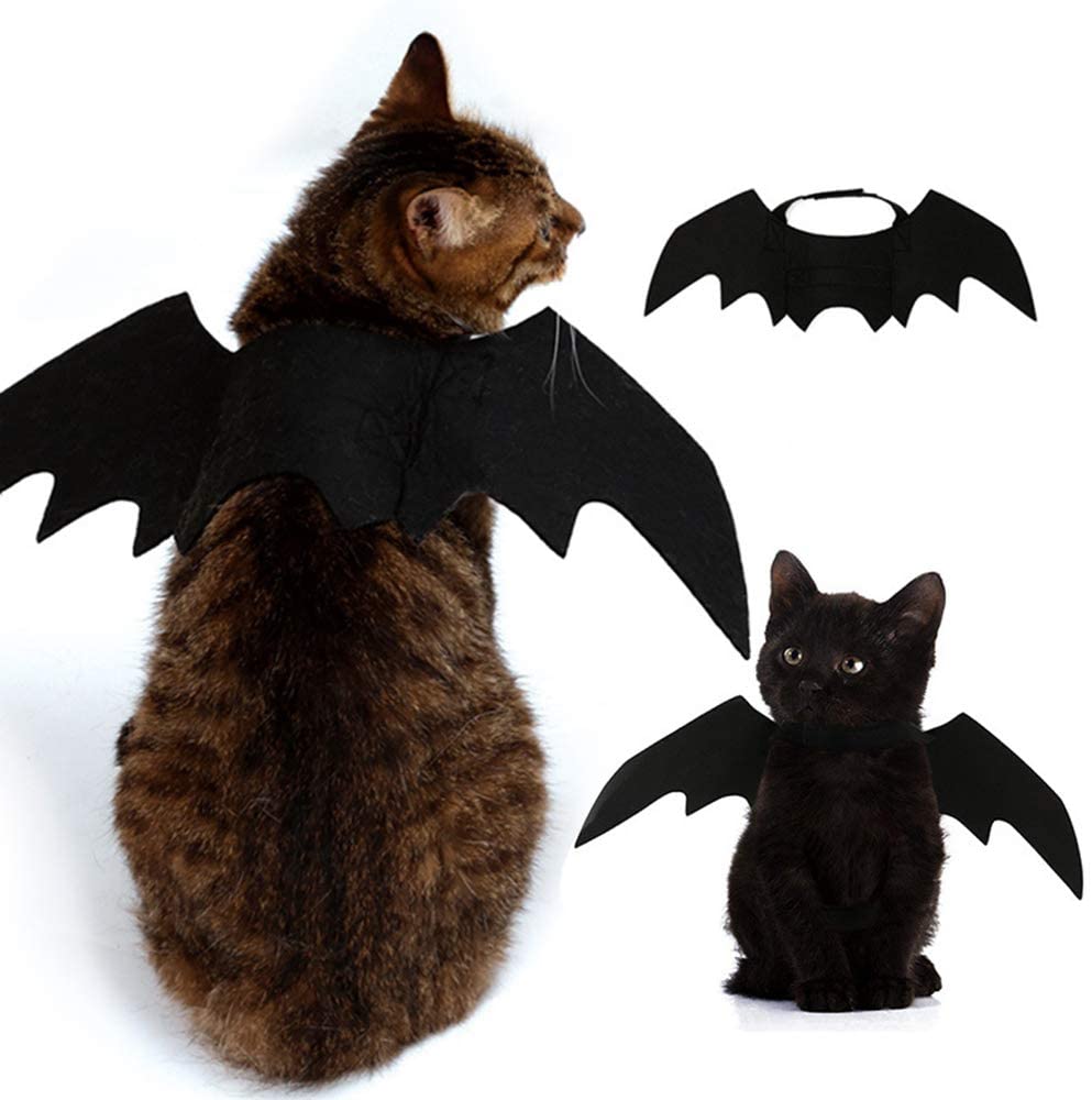  Glodenbridge Halloween Pet Dog Costume Vampire Wings Fancy Dress Costume Outfit Bat Wings Cats Dogs which Neck Circumference from 24-36cm Bust from 36-42cm 