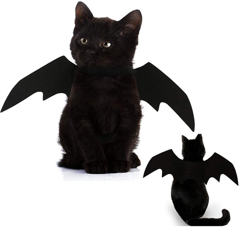  Glodenbridge Halloween Pet Dog Costume Vampire Wings Fancy Dress Costume Outfit Bat Wings Cats Dogs which Neck Circumference from 24-36cm Bust from 36-42cm 