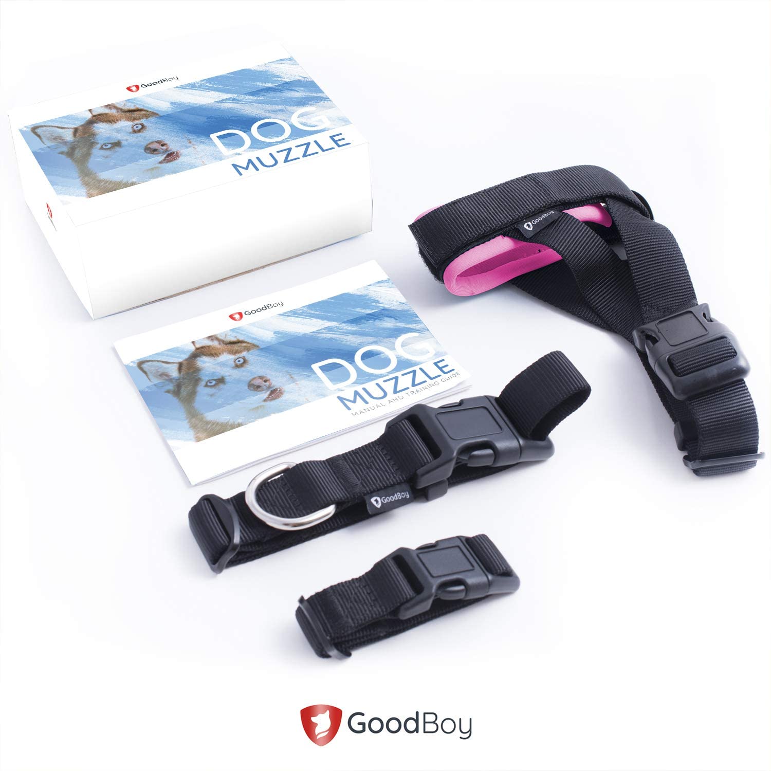  GoodBoy Bozal de protección Suave para Perros – Evita mordiscos, ladrido y masticación (XL, Rosado) 