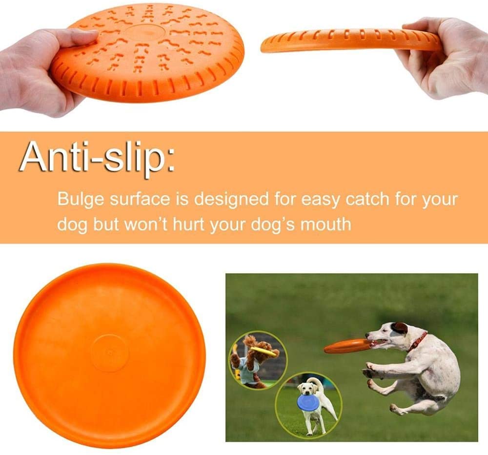  GOUSHENG Frisbees Perros Juguetes Disco Volador Para Perros Disco Flotante Para Perros Perro Flotante Para El Agua Juguete Para Perros Patinadores De Hueso De Juguete Masticable Resistente A La Goma N 