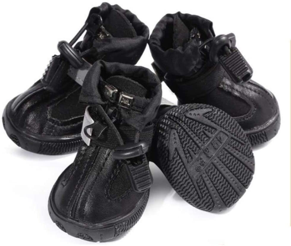  GOWINEU Zapatos de Invierno para Perros, Botas para Perros, Suelas Antideslizantes para Perros Deportivos Antideslizantes, Botas Resistentes al Agua para Perros pequeños 