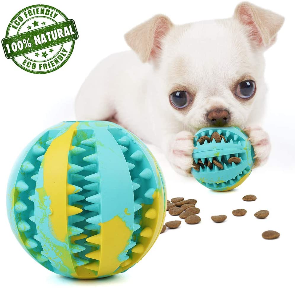  gudong elota de Juguete Resistente a la mordedura para Perros Cachorros, Peluche de Comida para Perros Alimentador Juguete Pelota de Limpieza de Dientes, Juguete para Masticar Perro Bola (Multicolor) 