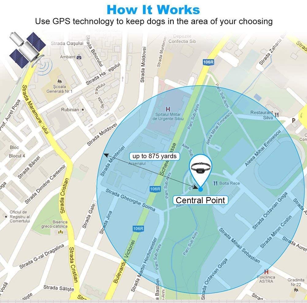  Hangang Rastreador GPS para Perros y Gatos,Último Modelo Localizador GPS Resistente al Agua se Ajusta al Collar para Perros con Seguimiento de Actividad. (Rojo) 