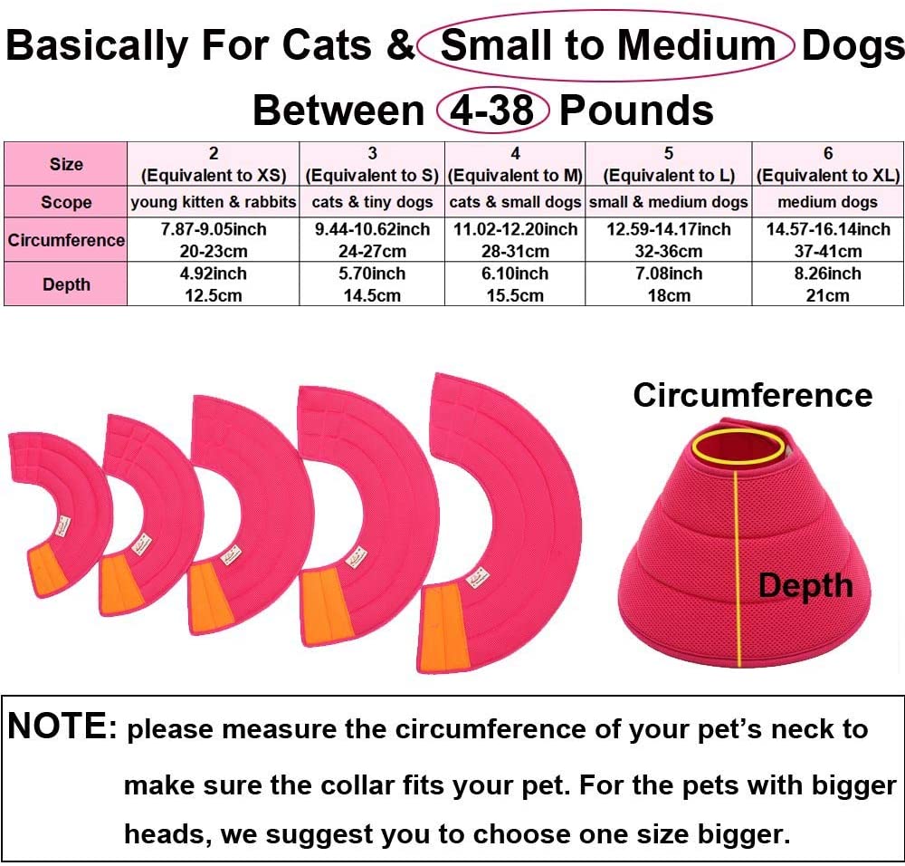  HanryDong Cono de perro pequeño, transpirable, pequeño, mediano, suave, cómodo, ajustable, de malla, fácil de beber, para dormir, mascotas, recuperación, cuello Elizabethan suave, anti mordeduras 