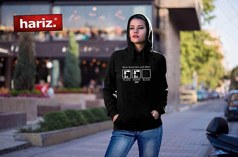  HARIZ - Sudadera con Capucha para Mujer, diseño con Texto en alemán Mein Hund Hört Aufs Wort Hund Herrchen Plus 