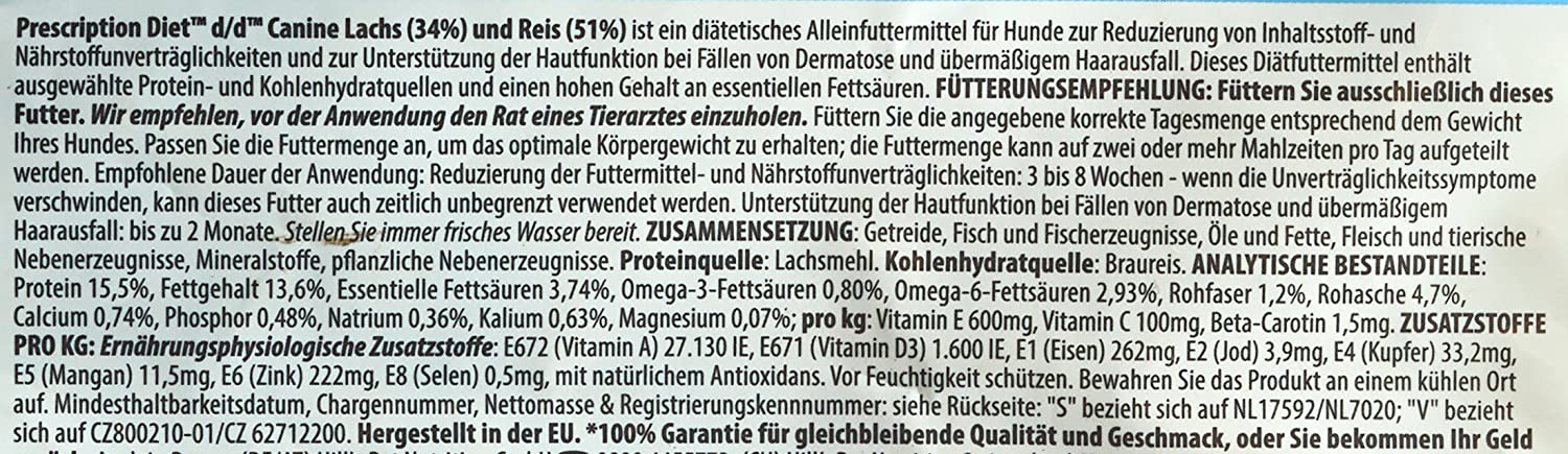  Hill`s Alimento Dietético para Perros con Sabor a Salmón D/D - 5 kg 