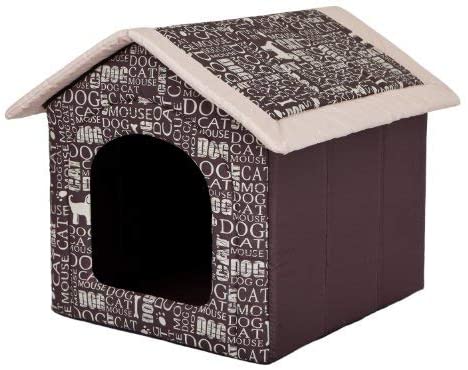  Hobbydog Cueva para Perros Wörter, Cueva para Gatos, Cama para Perros y Gatos S – XL (S 38 x 32 cm) 