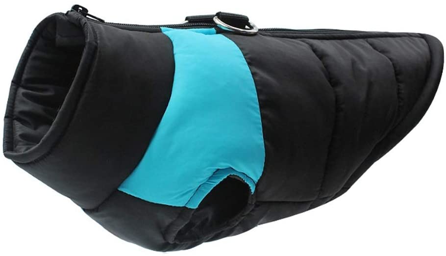  Homieco Abrigo para Perros, Invierno Caliente Chaqueta para Mascotas Perros, Ropa Impermeable para Perros, Ropa Traje para Mascotas - Azul 