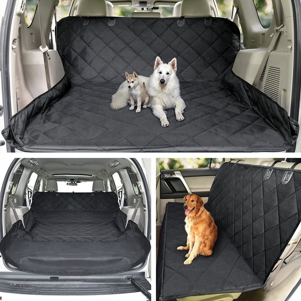  HONCENMAX Grande Perro Vehículo Protector de Maletero Cubierta del Revestimiento de Carga Mascota Cubierta de Asiento Estera Antideslizante Impermeable Universal para Camionetas SUV - XL 