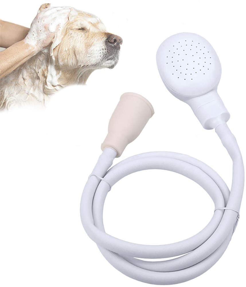  Hootiny Mascota Ducha Grifo Regadera Gato Y Perro BañO, Champú, Limpiador con Manguera PeluqueríA Pet PláStico Blanco MultifuncióN, Universal para Personas Y Mascotas 