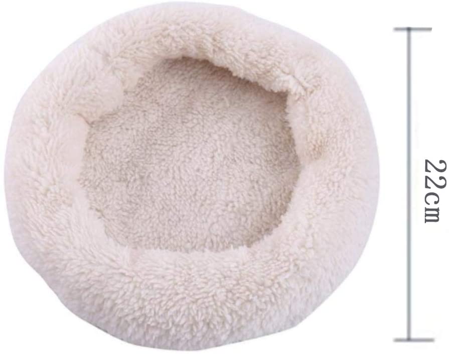  HPiano 2pcs Lavable y Cálida Igloo Cueva para Mascotas en Invierno,Cama de Peluche Suave para Mascotas con Almohadilla extraíble para hámster, Erizo, cobaya, Cerdo, Gato de bebé 