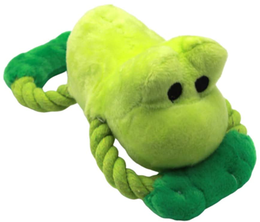  Hzb821zhup Mascotas Masticar Juguetes de dentición Interactivo lanzar Cuerda de algodón Rana Mono Oveja Forma Peluche Muñeca Squeaky Sonido Jugando Masticar Juguete 