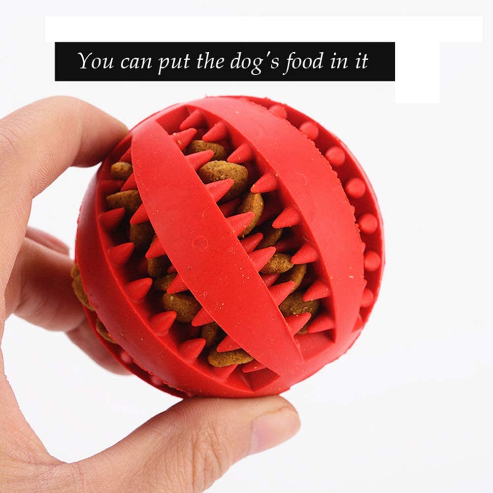  HZHHH Patrón 2.7Inch Goma Sandía Bola Divertido Natural No Tóxico del Perro Casero De La Mordedura De Los Dientes Resistentes Limpieza Chew Toy 