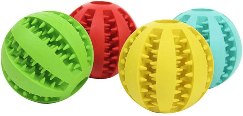  HZHHH Patrón 2.7Inch Goma Sandía Bola Divertido Natural No Tóxico del Perro Casero De La Mordedura De Los Dientes Resistentes Limpieza Chew Toy 