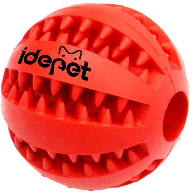  Idepet Pelota de Juguete para Perros, no tóxica para Perros Gatos, Pelota para Limpiar los Dientes de Tus Mascotas, para darles Alimentos, Pelota de Ejercicio Que Aumenta su Inteligencia 