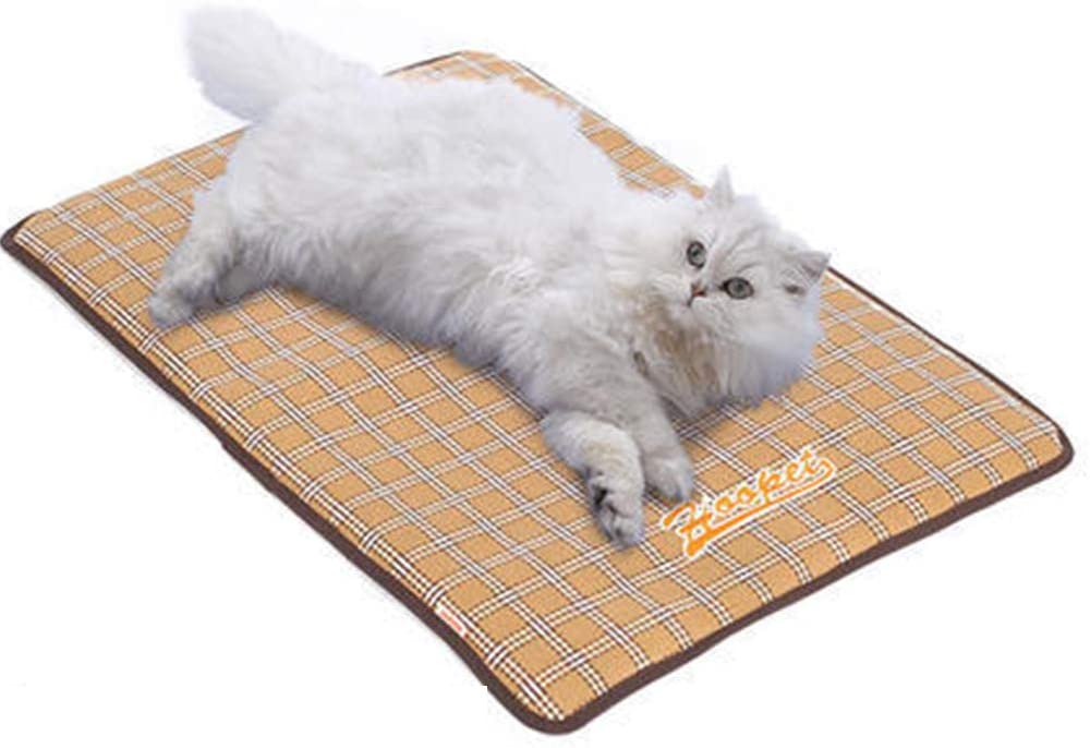  IEUUMLER Estera de Enfriamiento del Animal Doméstico Pet Cool Mat Transpirable para Perros Gatos IE106 (S, Yellow) 