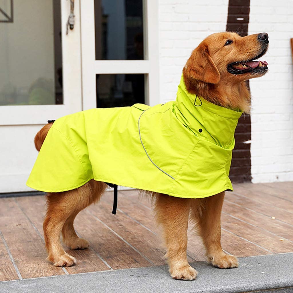  Impermeable Reflectante para Perros Pequeños y Medianos Grandes Material Espesado y Ripstop Chubasquero Perro de Rescate al Aire libre Entrenamiento HULKY 