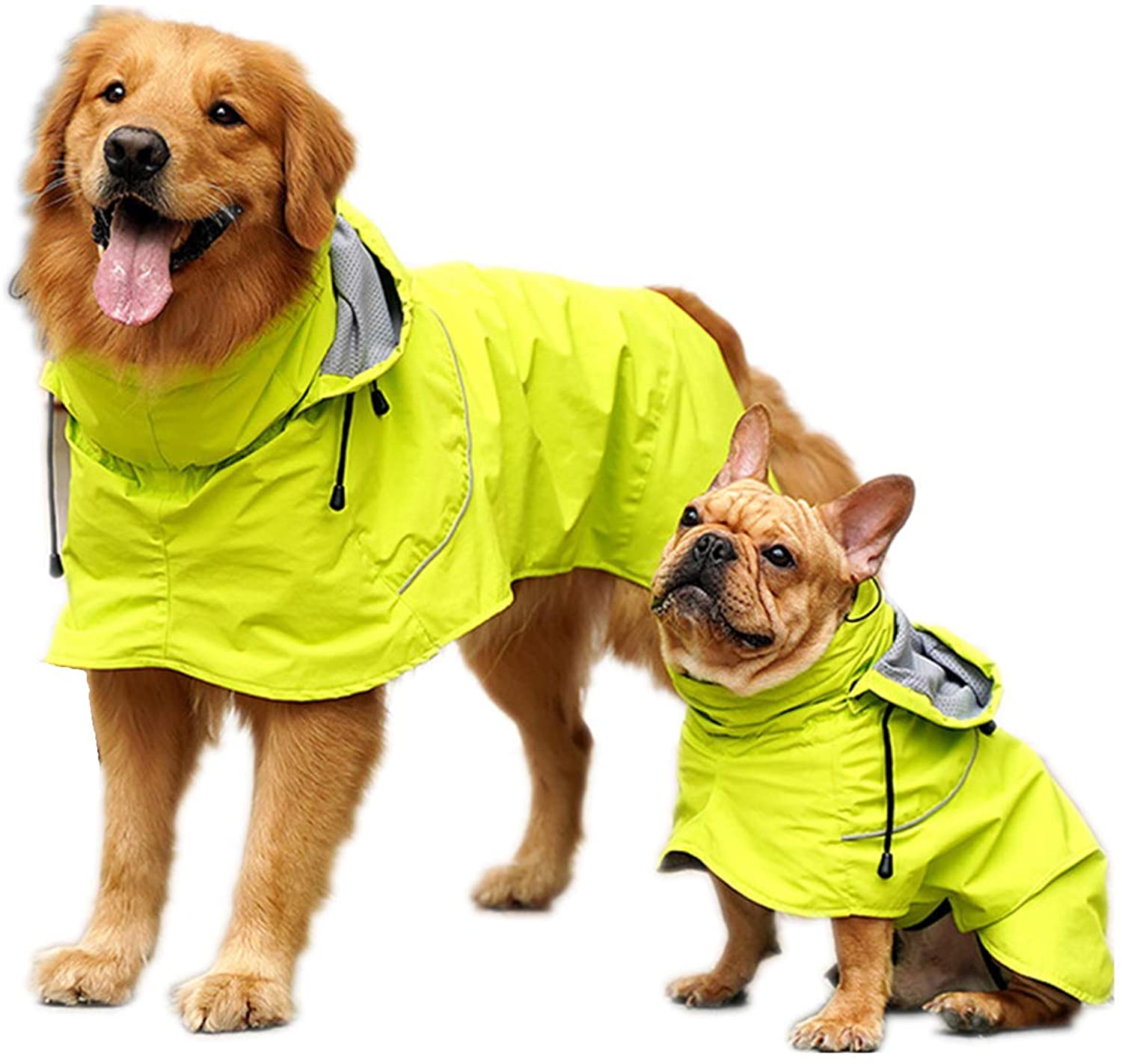  Impermeable Reflectante para Perros Pequeños y Medianos Grandes Material Espesado y Ripstop Chubasquero Perro de Rescate al Aire libre Entrenamiento HULKY 