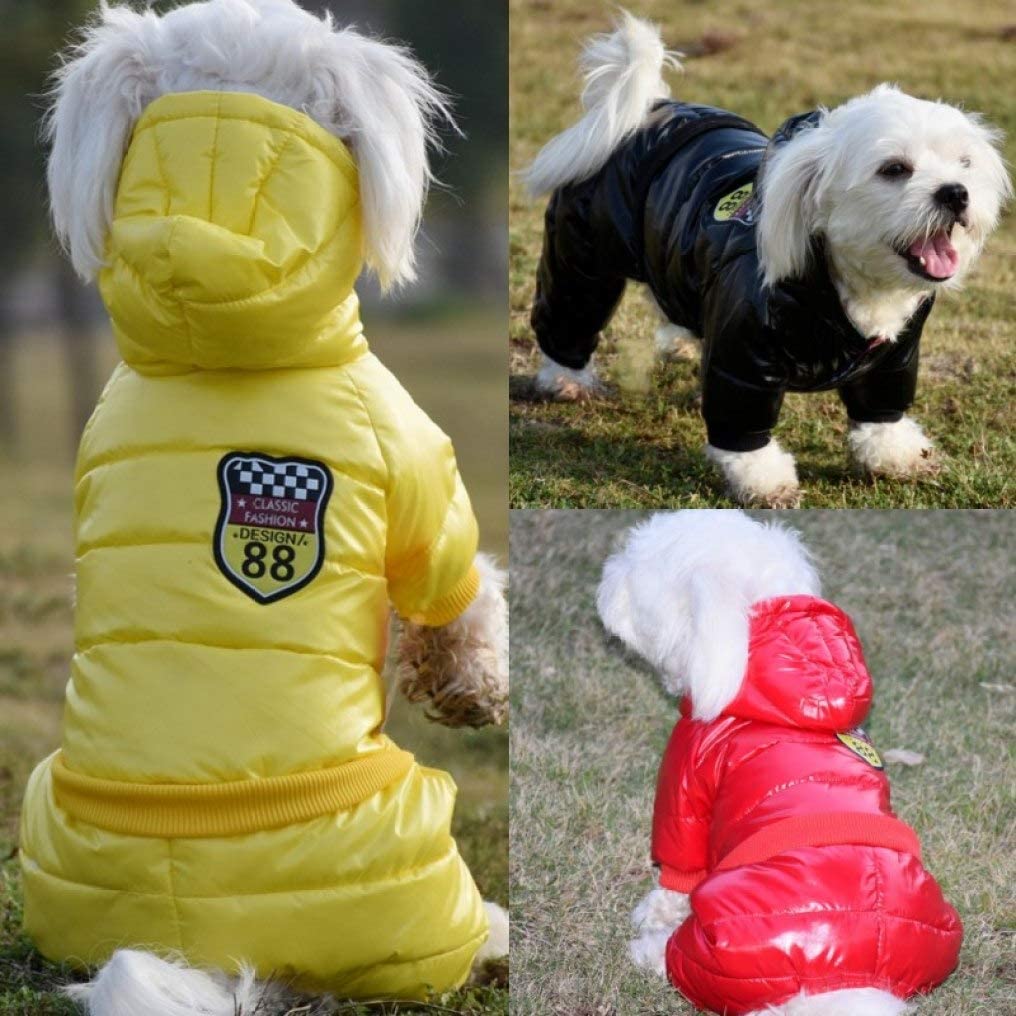  Impermeable Sólido Perro Abrigo Invierno de Gran tamaño Ropa para Mascotas Espesamiento Traje de Chaqueta de Perro Abajo 