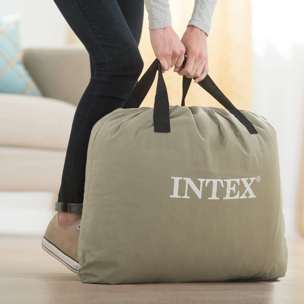  Intex 64124 - Colchón hinchable Dura-Beam Standard Pillow Rest 152 x 203 x 42 cm 