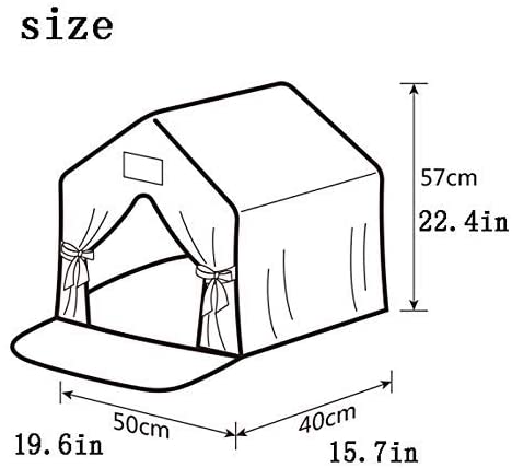  JFZCBXD DIY de la Perrera del Gato Nido, Invierno Caliente Pet Supplies, Cubierta Casa Perro de Perrito de Casa, Tienda de campaña Desmontable 