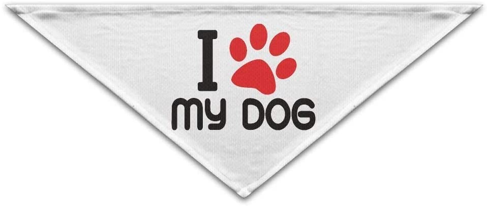  JMAKI Mascota Perro Gato Pañuelo,Eco-Friendly I Love My Pet Scarf Dog Bandana Pet Collars,Soft Head Scarfs Accessories Pet Bib Pet Supplies 