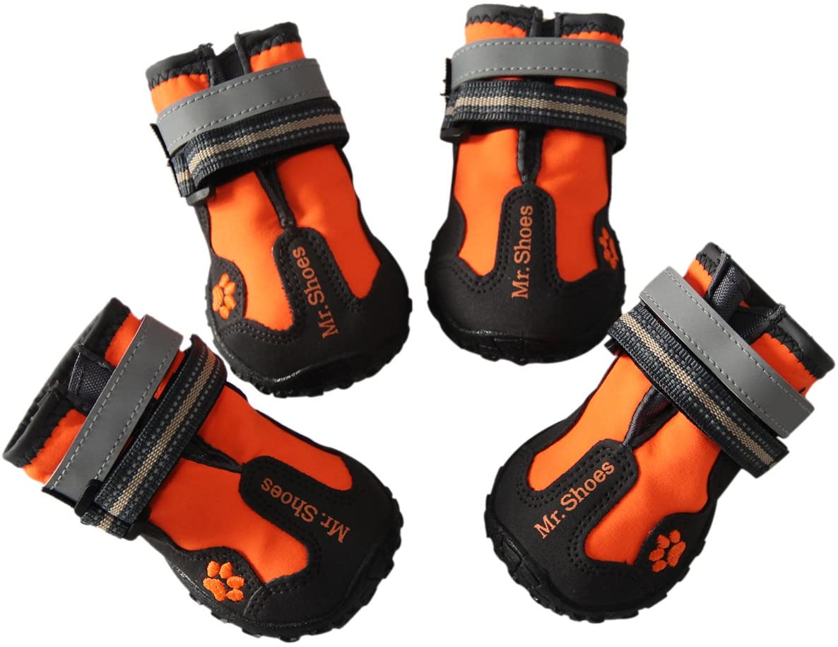  JoyDaog Botas grandes para perro, al aire libre, impermeables, antideslizantes, zapatos para perros 