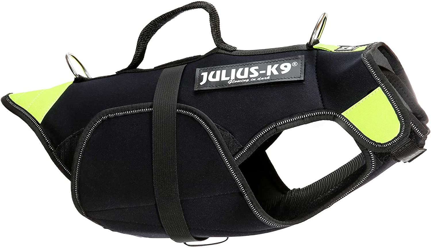  Julius-K9 16SWM-IDC-S Arnés de Perro Multifuncional IDC, S, Negro y Amarillo 