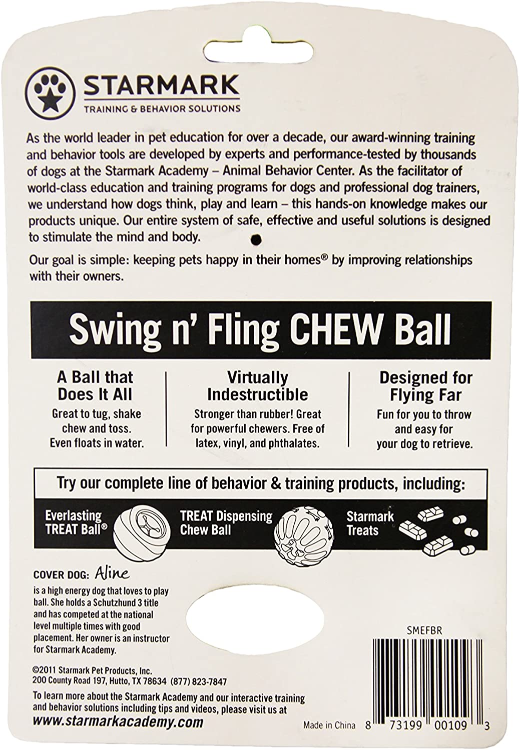  Julius K9 59836 Swing & Fling Chew Ball - M/L, 9 cm, M, Multicolor 