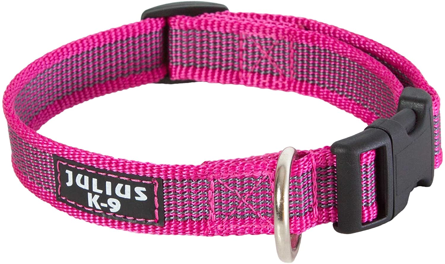  Julius-K9 Collar Color & Gray, 25 mm (39-65 cm), Rosado-Gris 