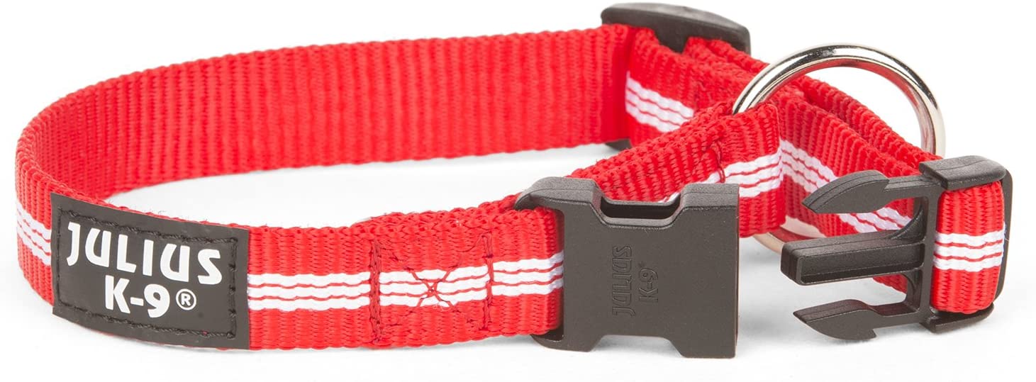  Julius-K9 Collar de Correas Tubulares IDC, 19 mm x 27-42 cm, Rojo 