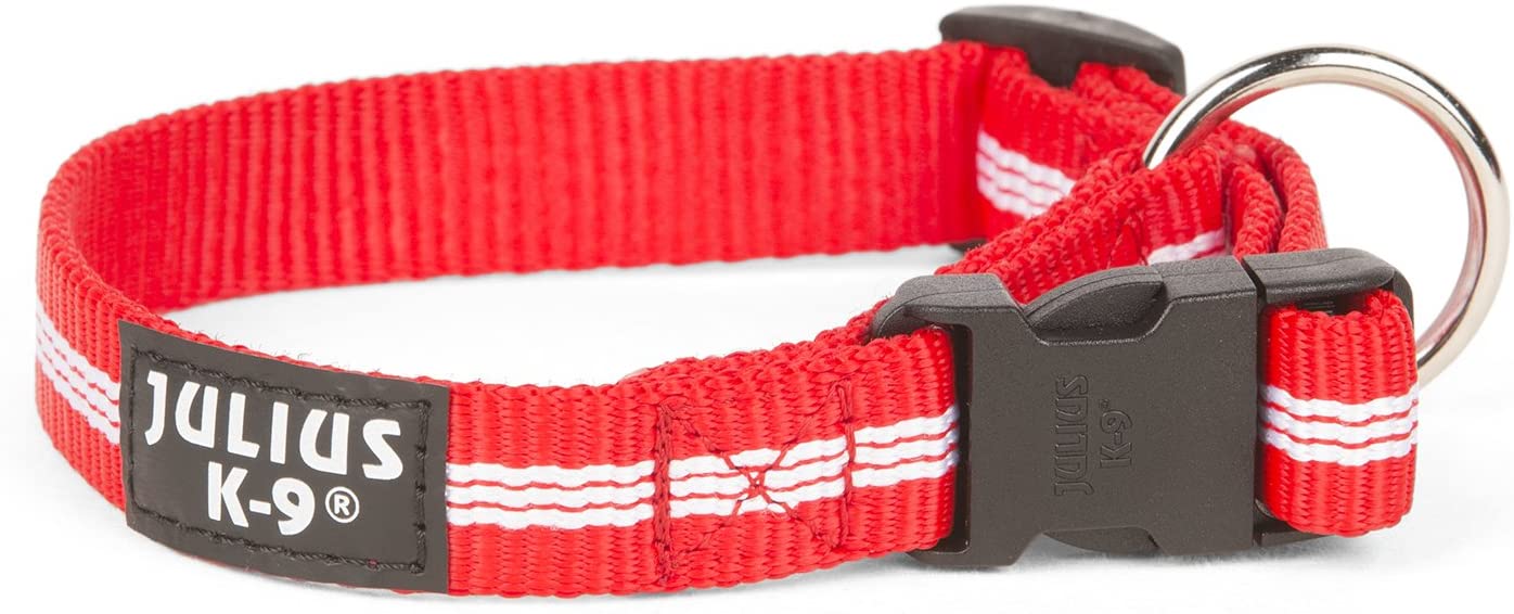  Julius-K9 Collar de Correas Tubulares IDC, 19 mm x 27-42 cm, Rojo 