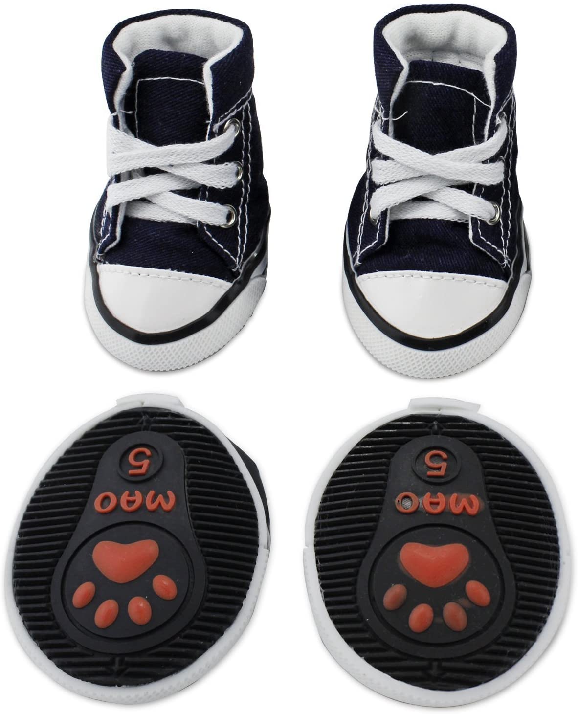  KEESIN Zapatos de Lona Antideslizantes para Perros Cachorros, Protectores de Piernas para Perros, Zapatos Casuales al Aire Libre para Perros #5 