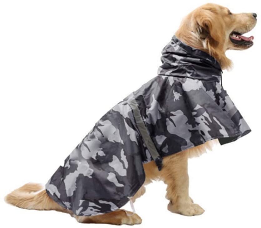  KoKoBin - Chaqueta Reflectante con Capucha para Perros, Ultraligera, Transpirable, Impermeable, Funda para la Lluvia para Perros Grandes y medianos 