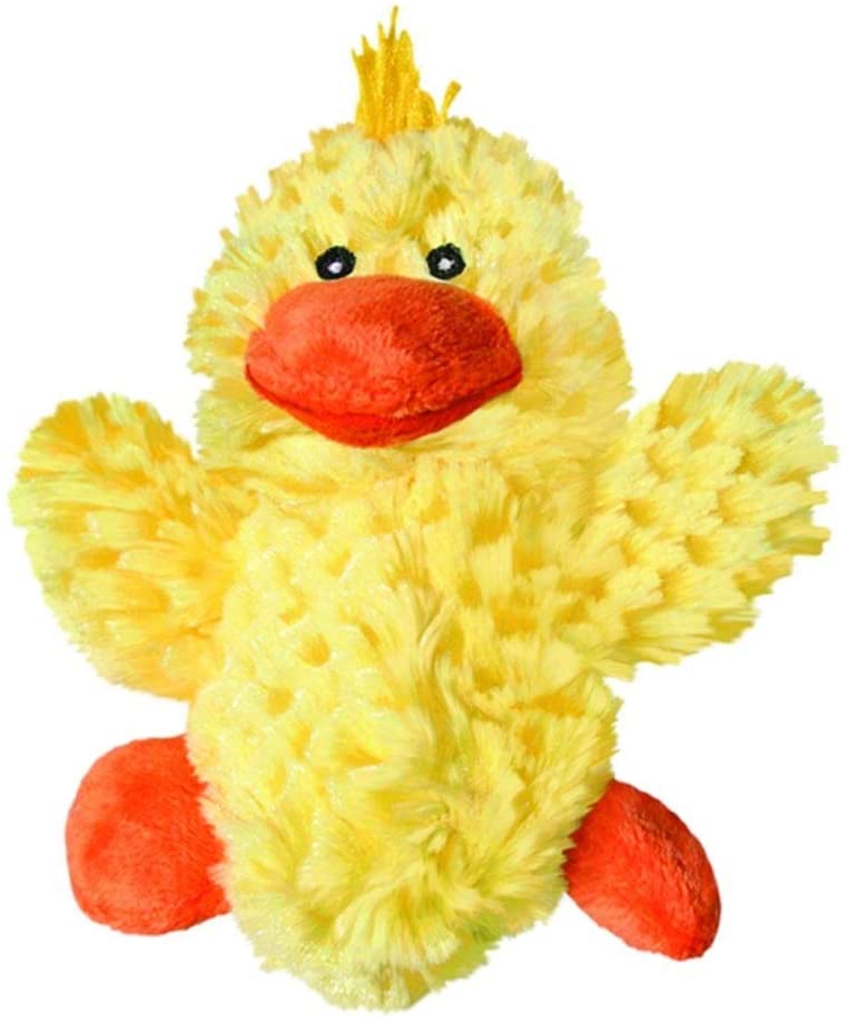  KONG - Pato sonoro de peluche - Incluye silbato de recambio - Raza pequeña 