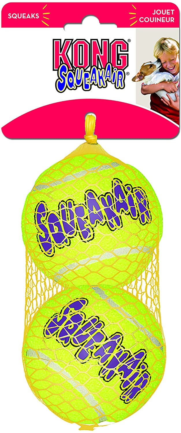  KONG - Squeakair Balls - Pelotas de tenis sonoras que respetan sus dientes - Raza grande (2) 