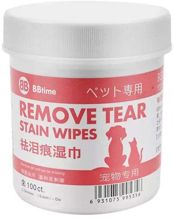  Leoboone Gatos Perros Perros y Gatos Limpie los excrementos de Ojos de Mascotas con Sus Ojos para Quitar 100 Toallas húmedas con lágrimas 