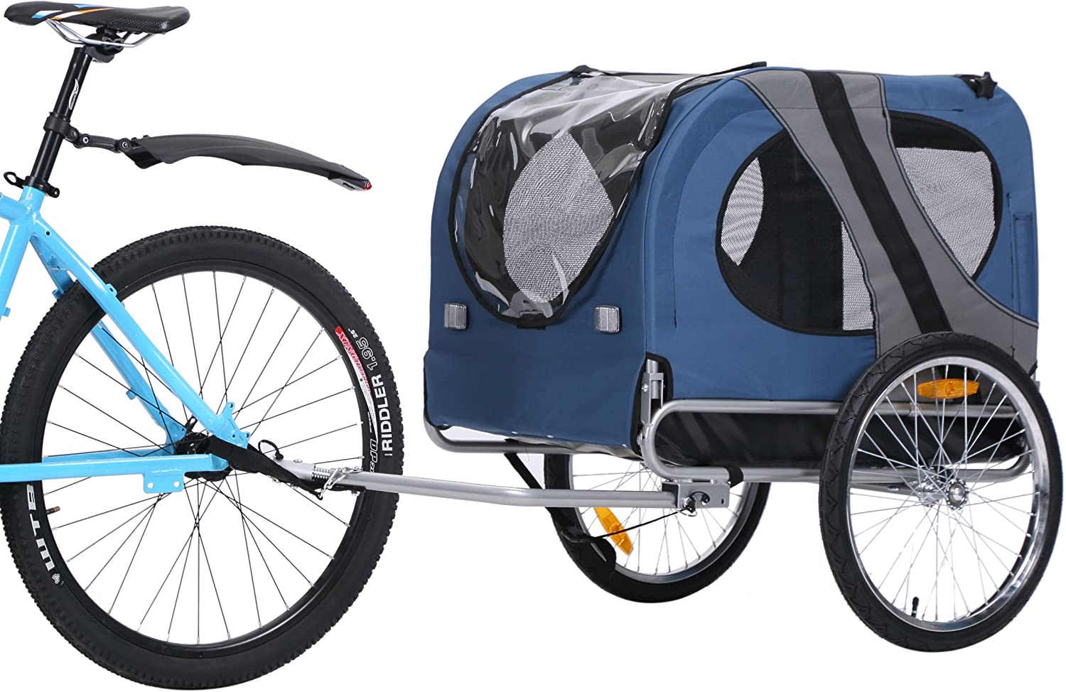  Leonpets mascotas Remolque de bicicleta Perros Carro Transporter con acoplamiento universal azul nuevo 10117 