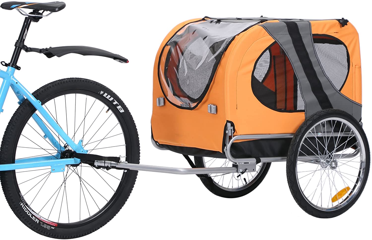  Leonpets mascotas Remolque de bicicleta Perros Carro Transporter con acoplamiento universal naranja nuevo 10117 