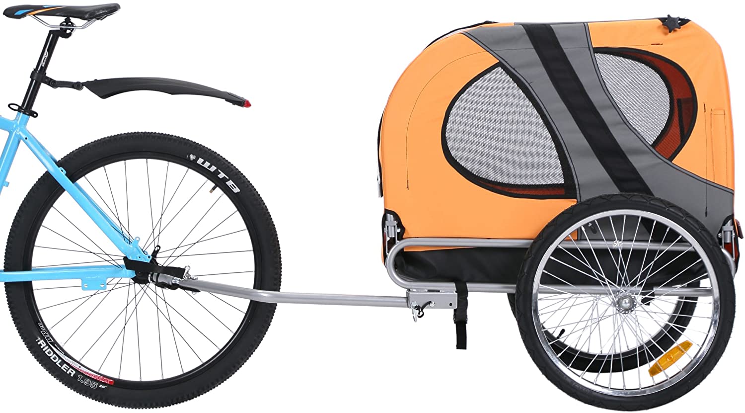  Leonpets mascotas Remolque de bicicleta Perros Carro Transporter con acoplamiento universal naranja nuevo 10117 