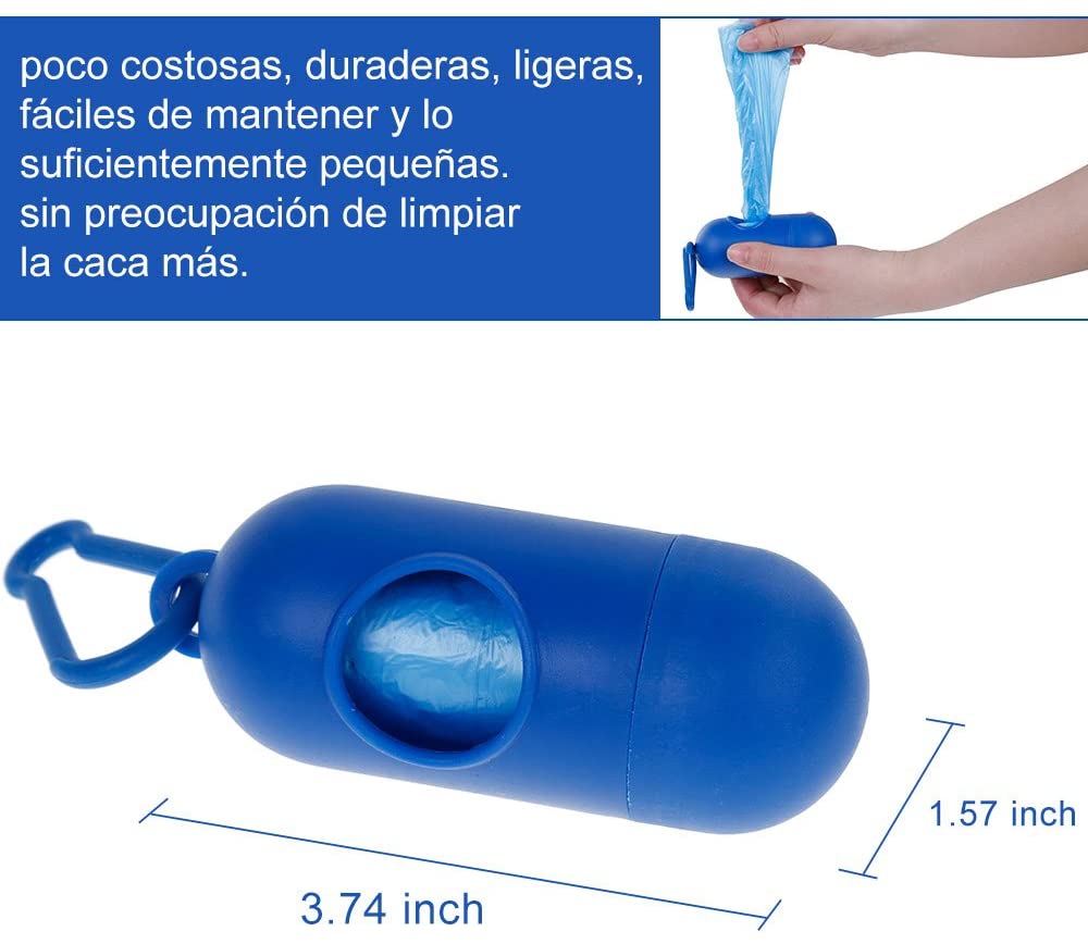  Lictin 4 en 1 Pack Recipiente para Perros, Comedero para Mascotas Bebedero Portátil Plegable de Viaje Plato Silicona para Perro Gato con Mosquetón Bolsas para Excrementos de Perro Y Dispensador 