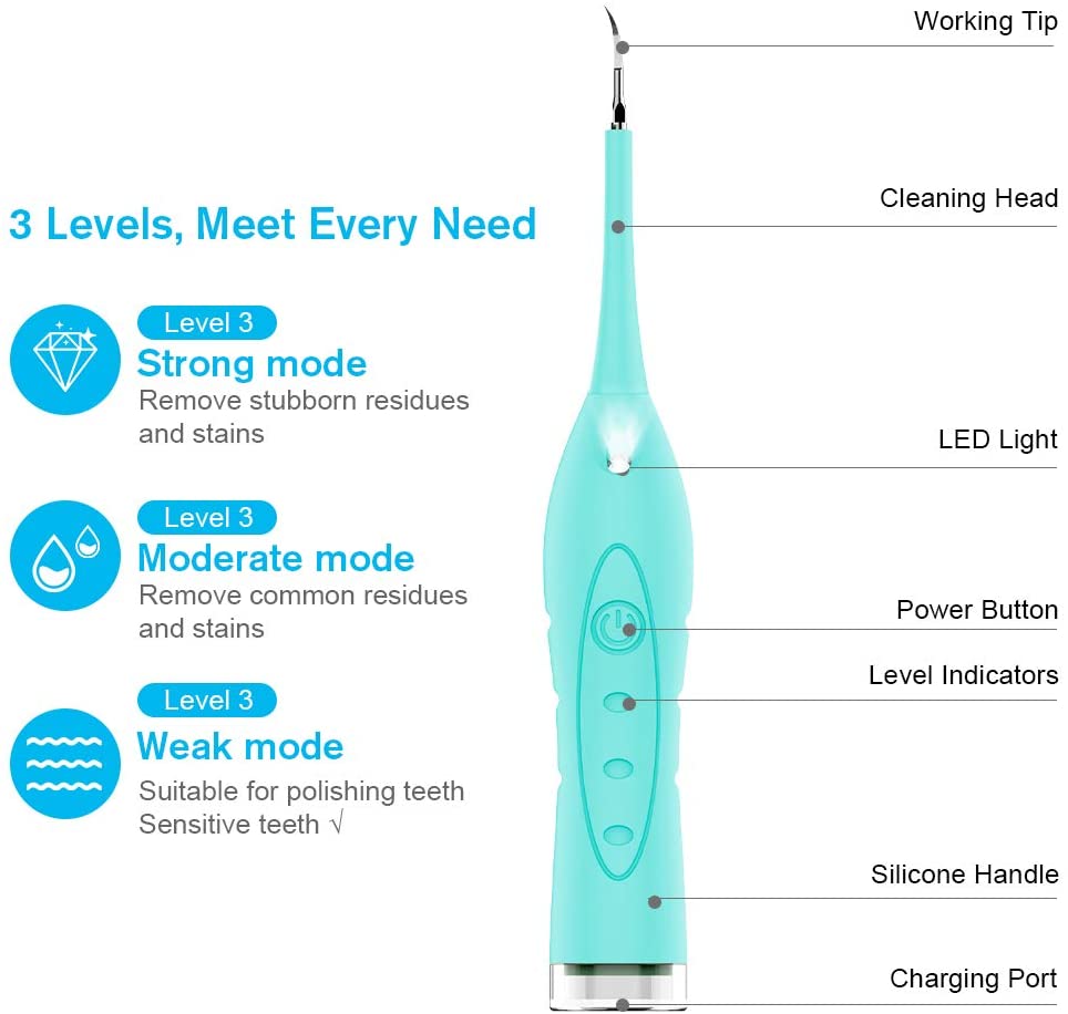  Limpieza Dental Profesional ifanze Limpieza de los Dientes Cepillo Dientes Cepillos de Dientes Kit de Blanqueamiento de Dientes Limpiador de Lengua Limpieza Dental kit Manchas 3 Clave 