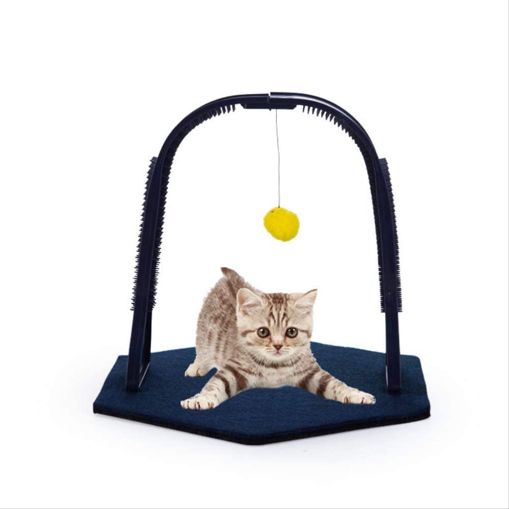  liulei Cepillo para El Pelo del Gato, Dispositivo para Cosquillas Y Picazón En El Gato, Tipo De Arco, Masaje Automático para Gatos, Dispositivo para El Cabello Antipruriginoso A 